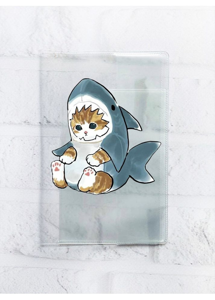 Обложка на паспорт книжечку / загранпаспорт :: Кот-акула (принт 120) Creative (359488210)