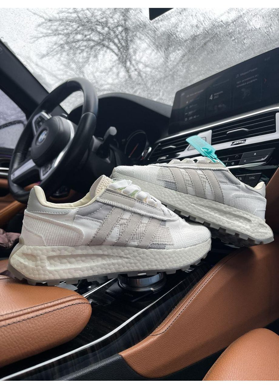 Білі Осінні кросівки чоловічі adidas retropy white адідас ретропи No Brand