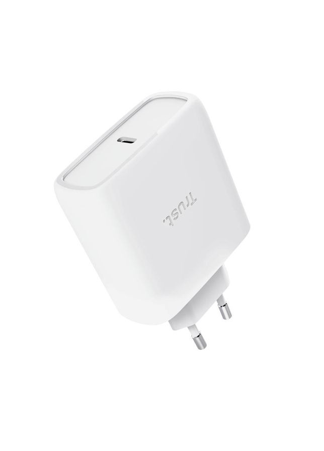 Зарядне пристрій мережевий Maxo 65Вт, GaN, USB-C PD/PPS, білий Trust (360605604)