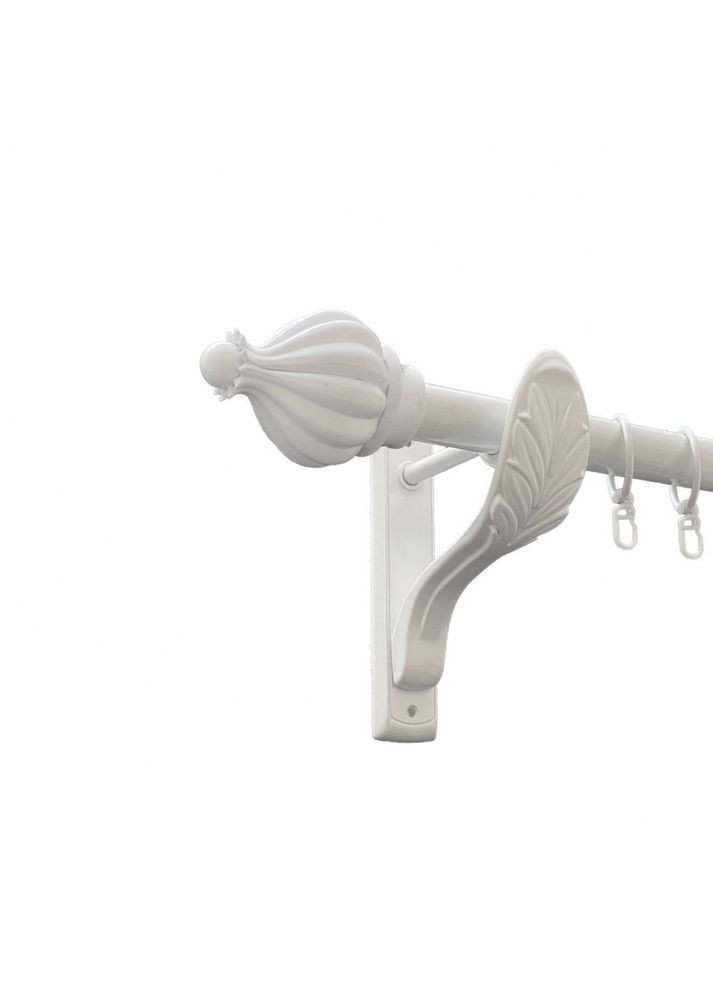 Карниз Таджа металлический однорядный ретро гладкая труба Арктис 25 мм 300 см (00-00010429) ORVIT (300286317)