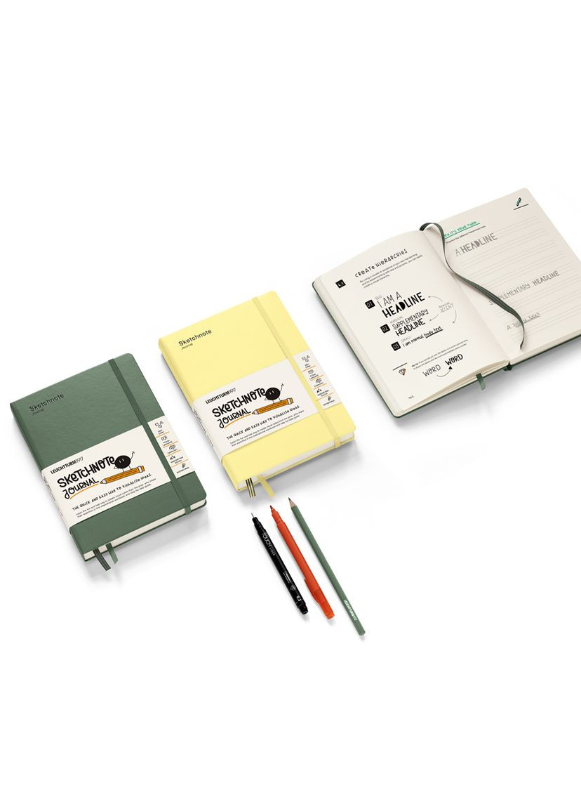Блокнот SketchNote Journal, Середній, Olive (англ) Leuchtturm1917 (269901125)