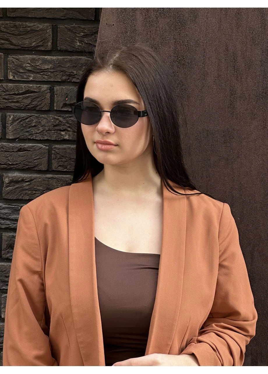 Очки солнцезащитные женские овальные тренд синие No Brand (350613376)