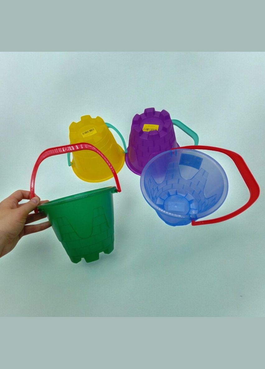 Ведро детское для песка "Башня", пластик (голубое) (0082) ТехноК (362435586)