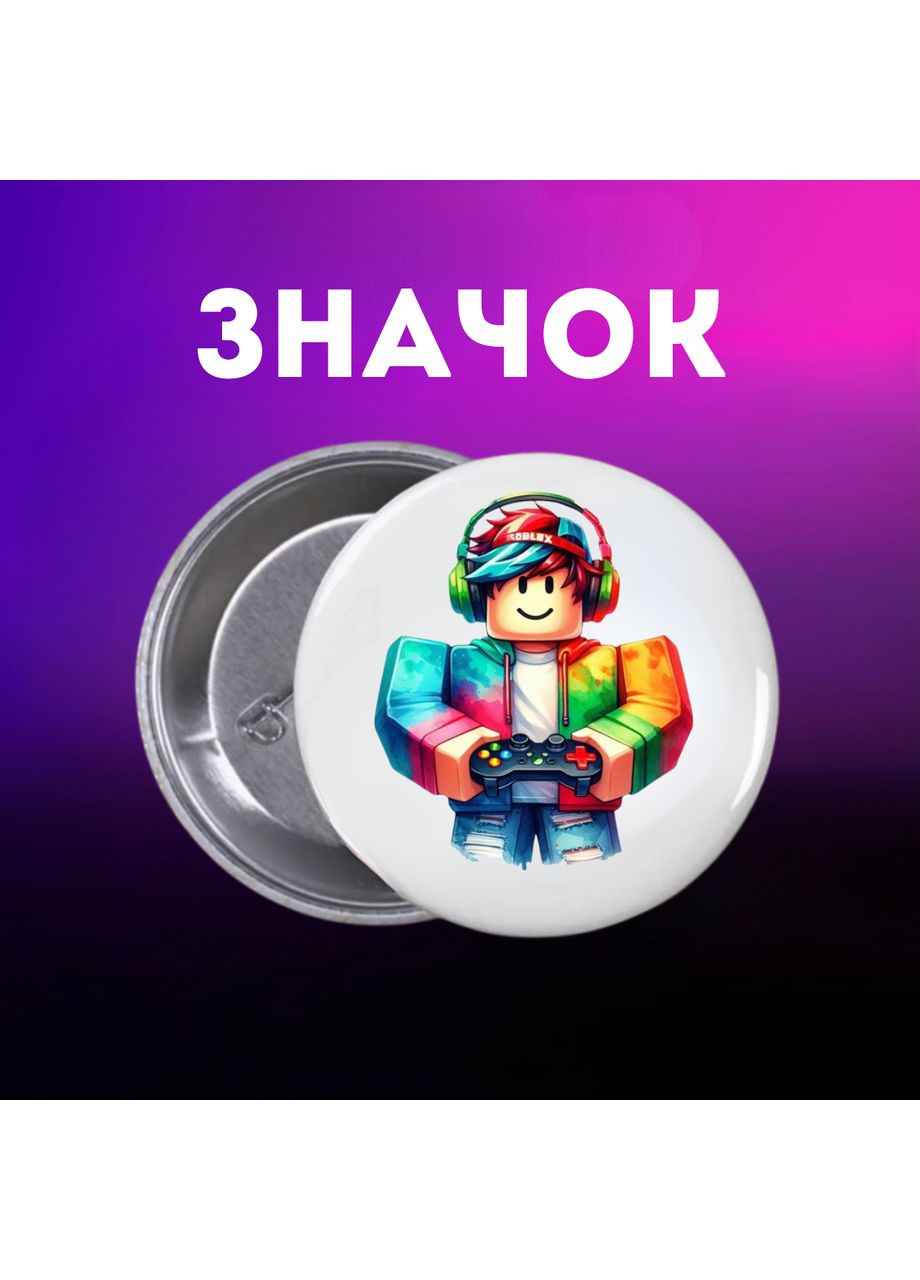 Значек Роблокс Roblox на булавке на рюкзак 44 мм 1 шт Shantou (360560458)