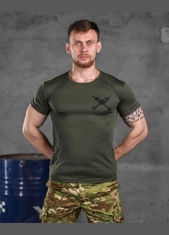 Тактична потовідвідна футболка Odin oliva снаряд ВТ6562 2XL No Brand (286380070)