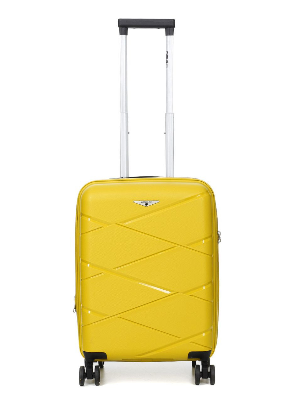 Чемодан малый S полипропилен жёлтый 55х38х24+5см/49л/3кг/ 289 WORLDLINE (324802225)