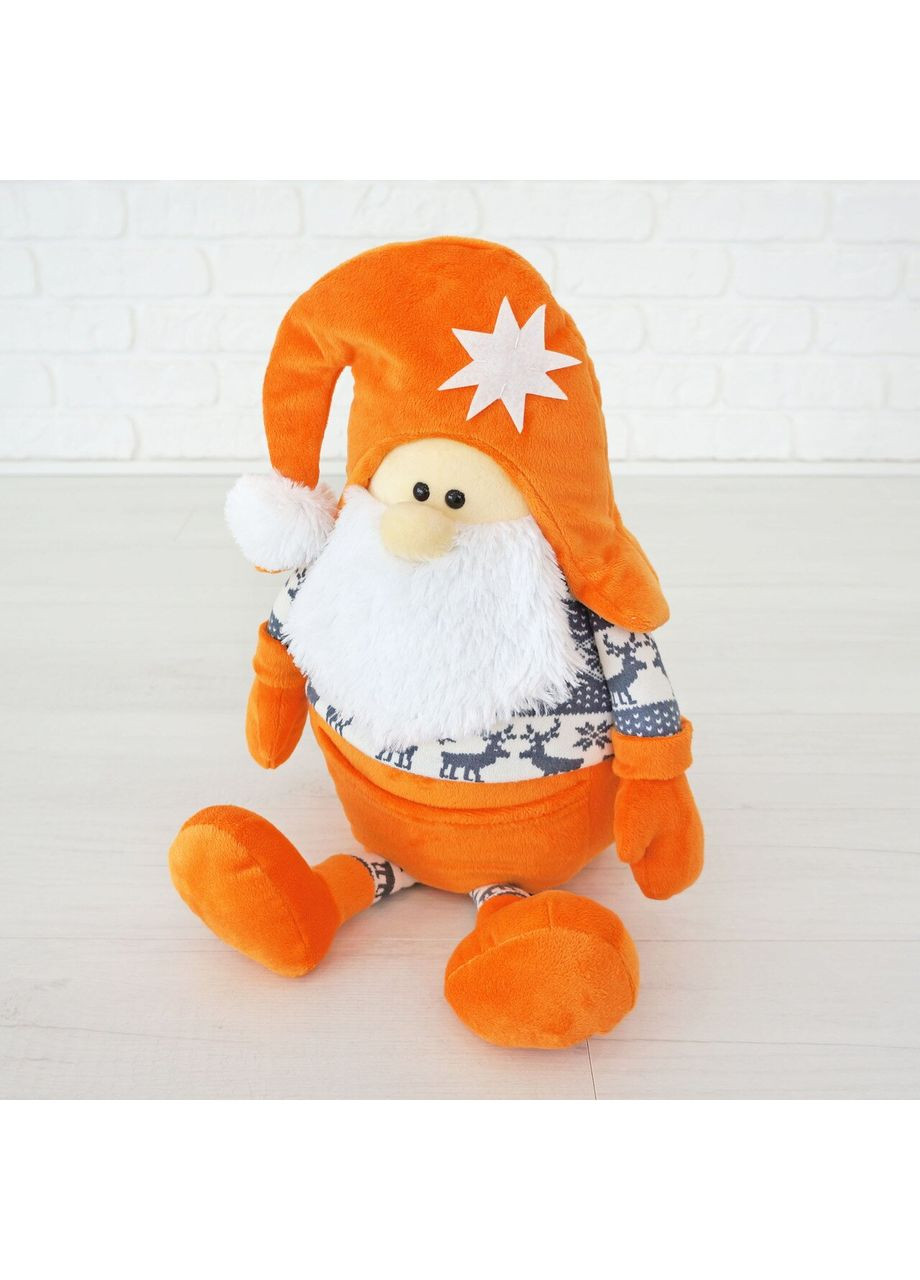 М'яка іграшка гномик Санта 53см оранжево-сірий (KD1771) Kidsqo (365546724)
