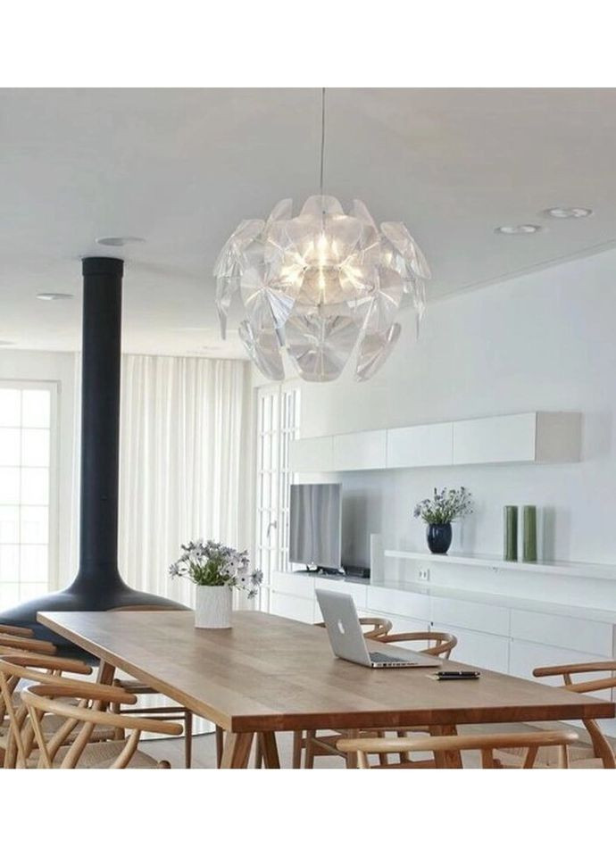 Люстра подвесная на 1 лампочку 26589 Прозрачный 50-175х60х60 см. Sunnysky (335975139)