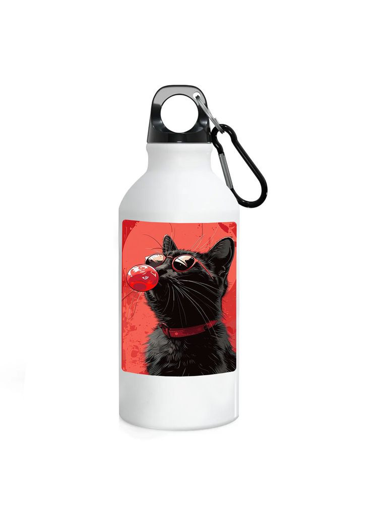 Фляга (бутылка) для воды с карабином 500 мл Металлическая (Туристическая, Для кемпинга, Для спорта) #53 500 мл Белый No Brand (323639537)