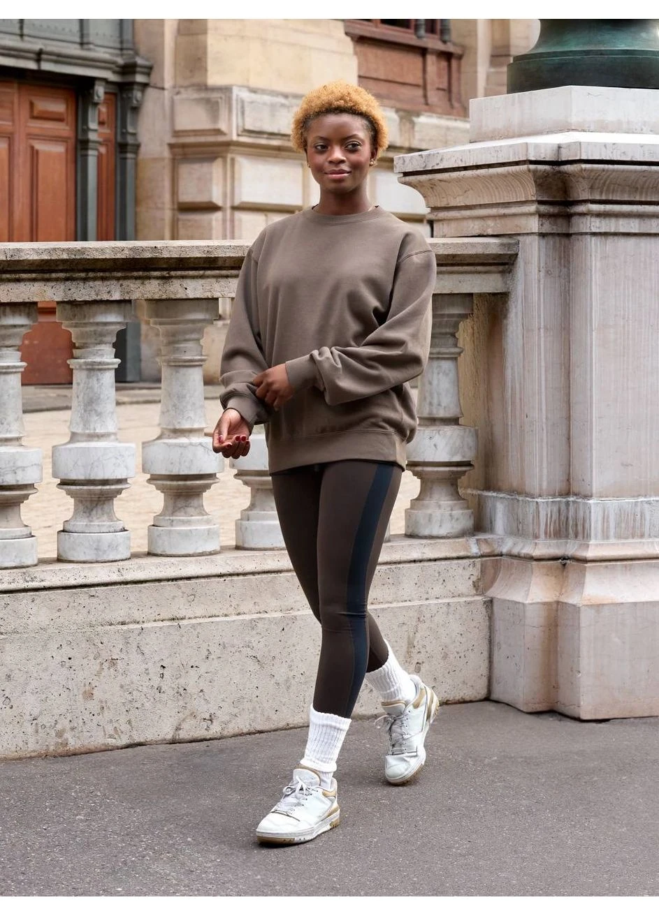 Коричневые демисезонные леггинсы Uniqlo