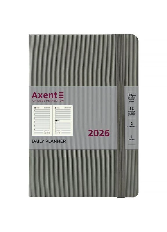 Щоденник 2026 Partner Lines, 145*210, сірий Axent (380728094)