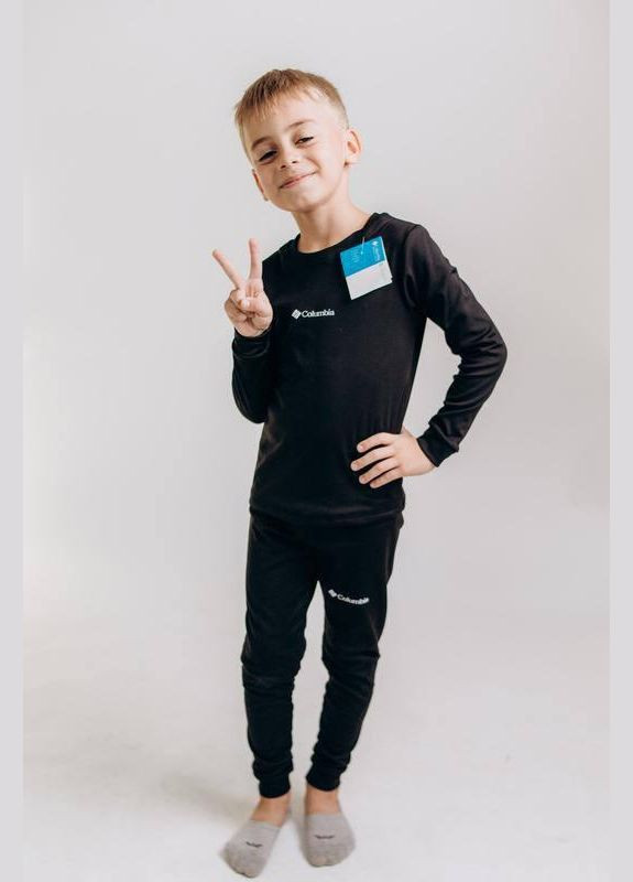 Комплект детского термобелья на флисе, цвет черный, размер 116 No Brand Termokids (266266508)