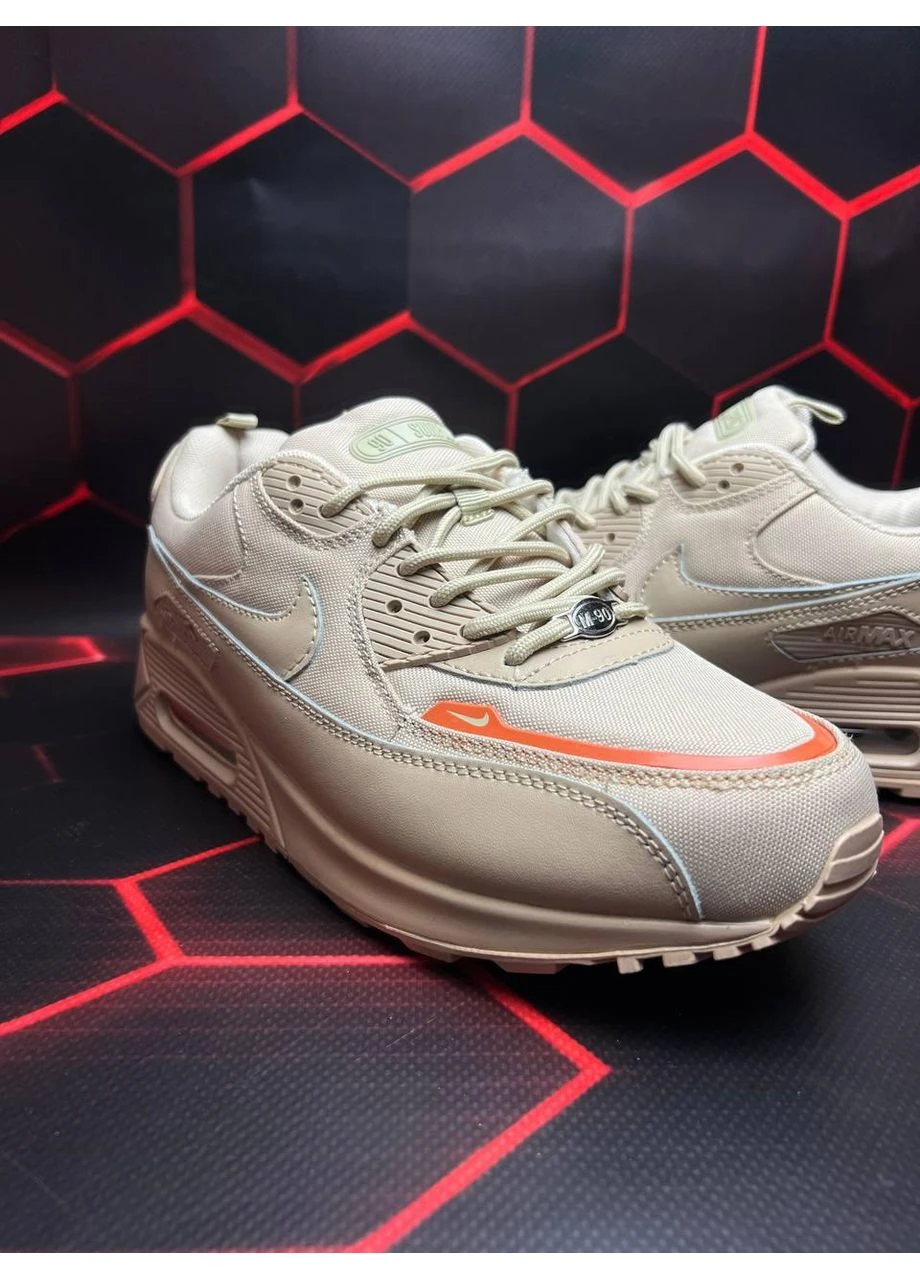 Білі літні кросівки nike air max 90 white orange найк аір макс 90 No Brand