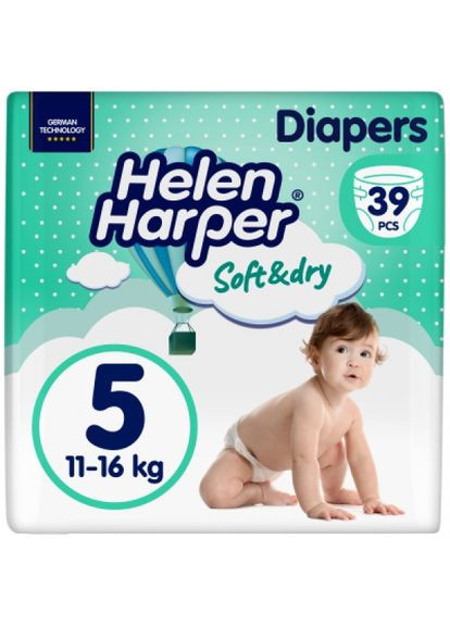 Підгузки Helen Harper softdry new junior розмір 5 (11-16 кг) 39 шт (275091845)