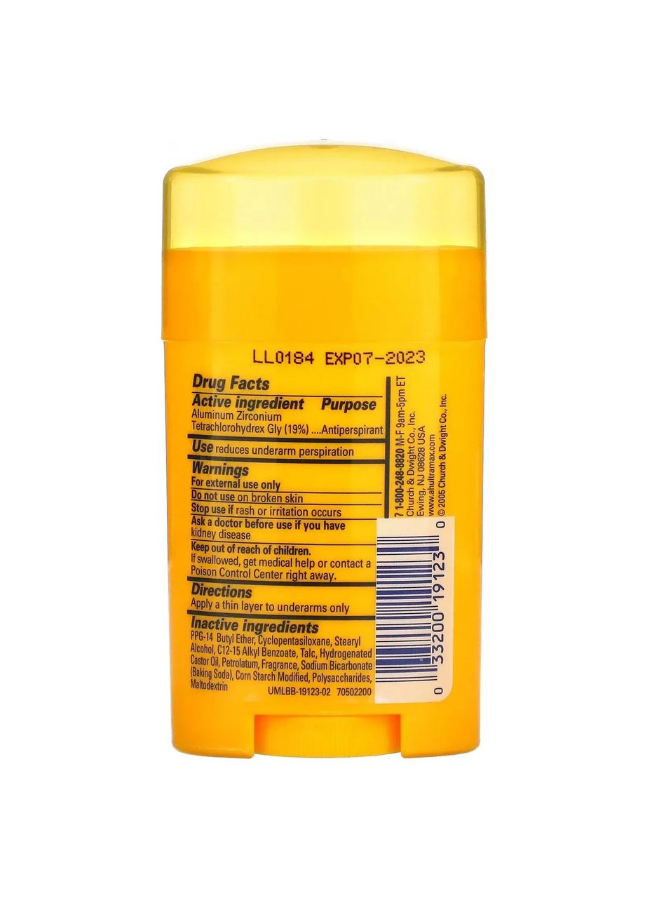 UltraMax, Антиперспирант, твердый дезодорант, для женщин, порошок Fresh,, 1,0 унция (28 г) Arm & Hammer (361119095)