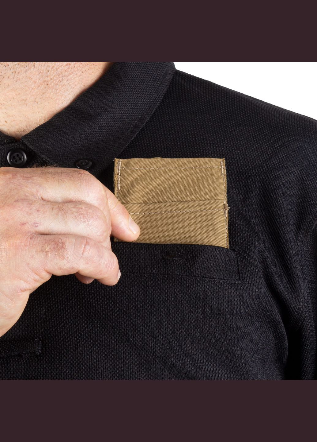 Футболка Поло тактическая с длинным рукавом TACTICAL LONG SLEEVE POLO SHIRT QUICK DRY Black Mil-Tec (315822198)