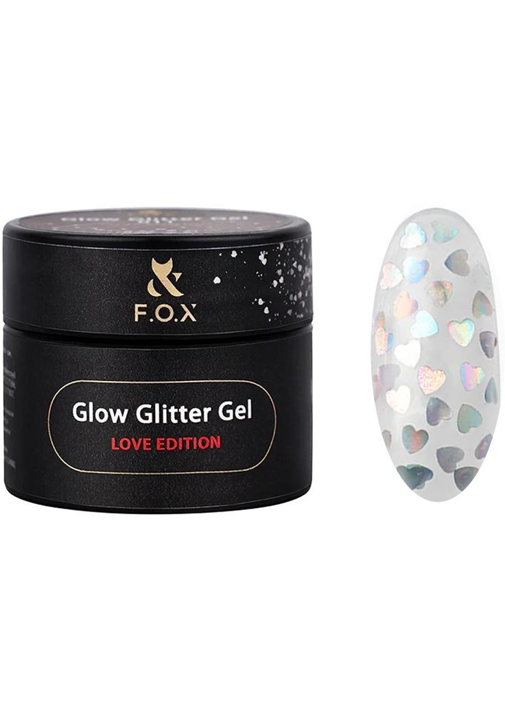 Глітер для дизайну Glow Glitter Gel Love Edition №014, 5 мл F.O.X (356175249)