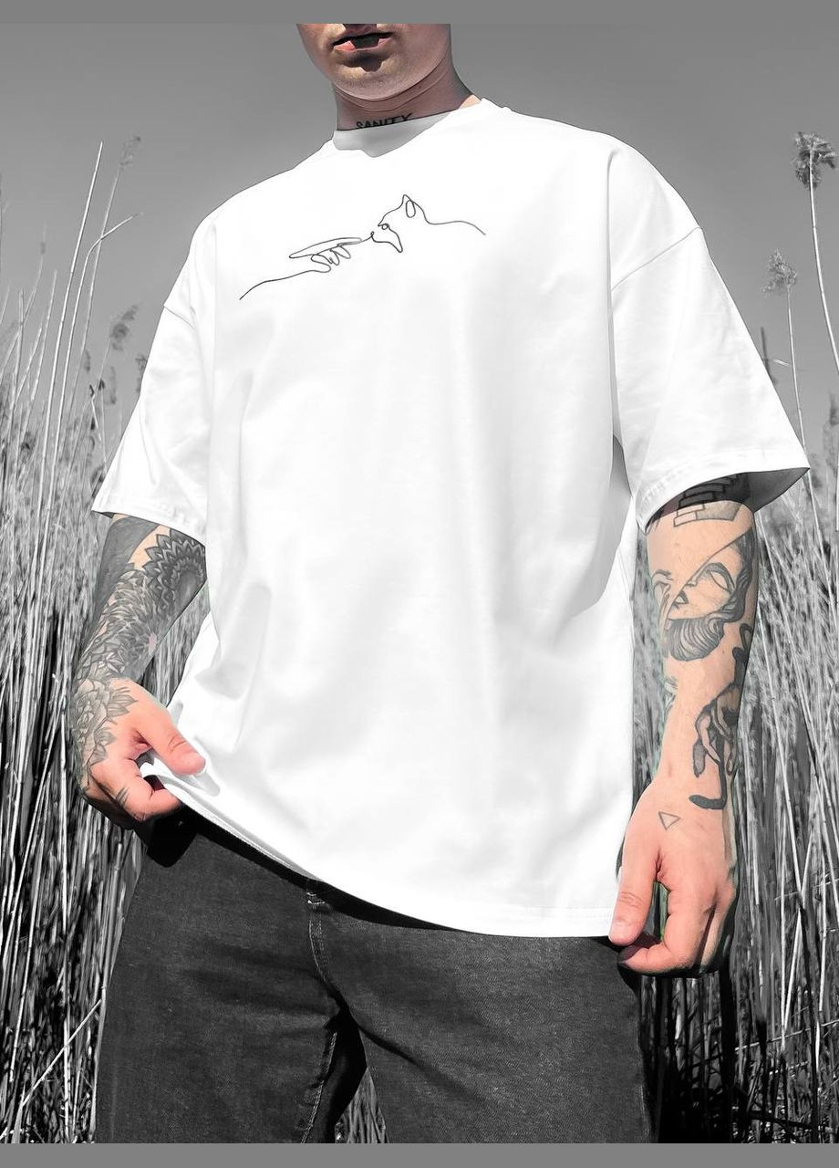 Белая стильная футболка Vakko