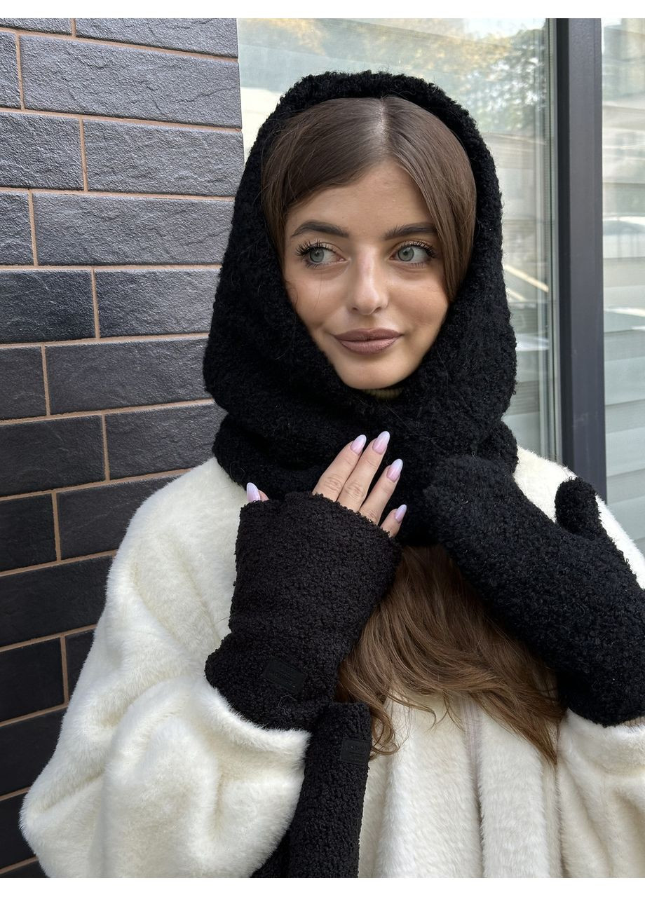 Капор женский капюшон Teddy барашек ирис Odyssey (363820455)