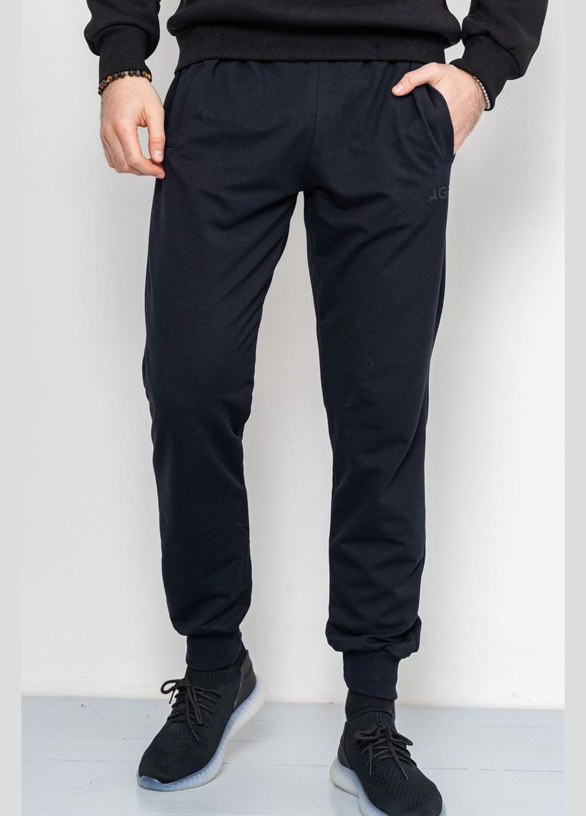 Спорт штани чоловічі двонитка, колір чорний, Ager (266814732)