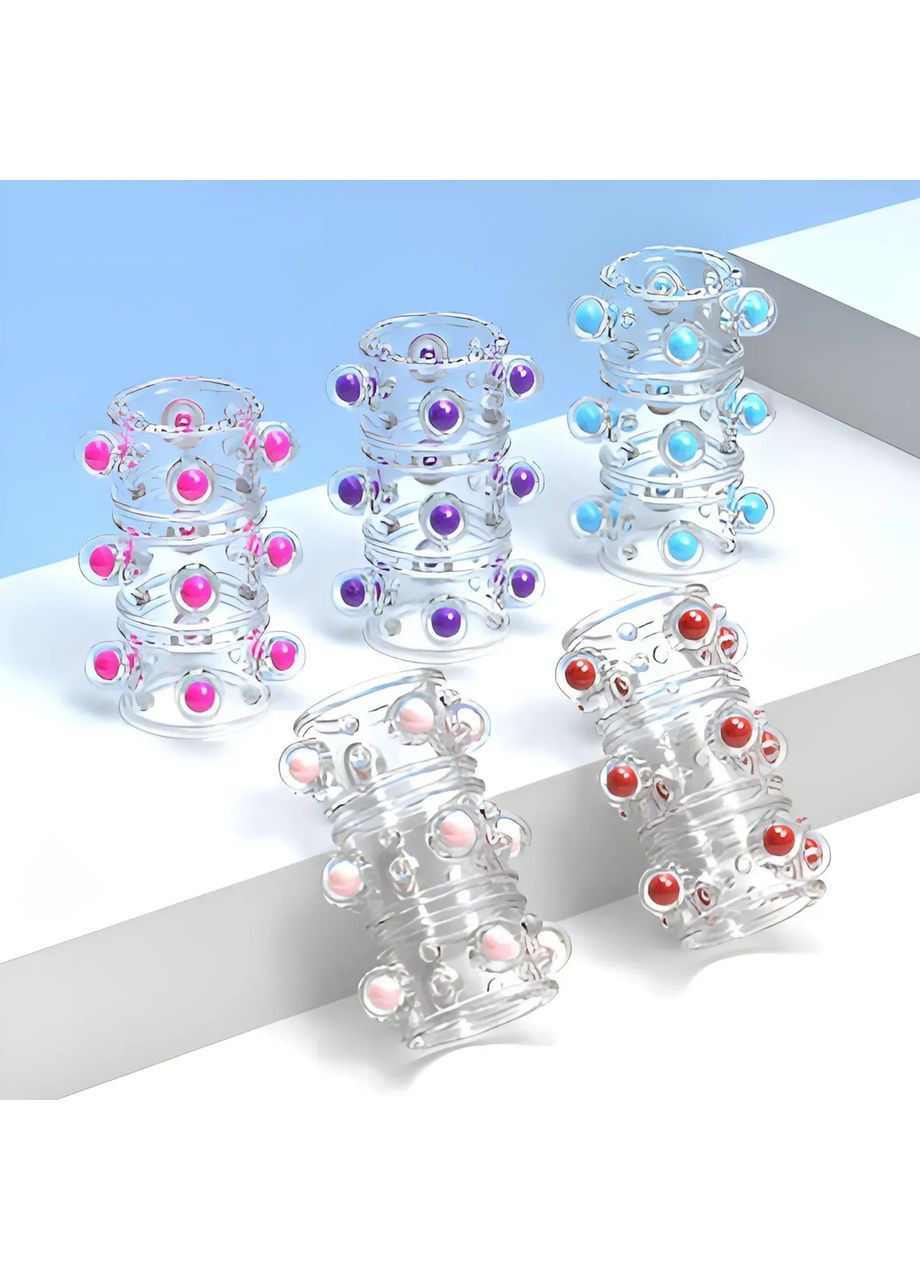 Стимулююча насадка Meleon ерекційна для чоловіків м'яка комфортне збільшення відчуття 1 шт No Brand (363041371)