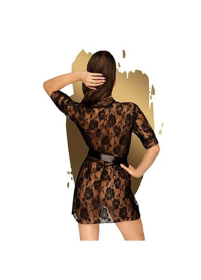 Комплект пеньюар с декором в виде роз и стрингами Sweet Retreat - CherryLove Penthouse (282965431)