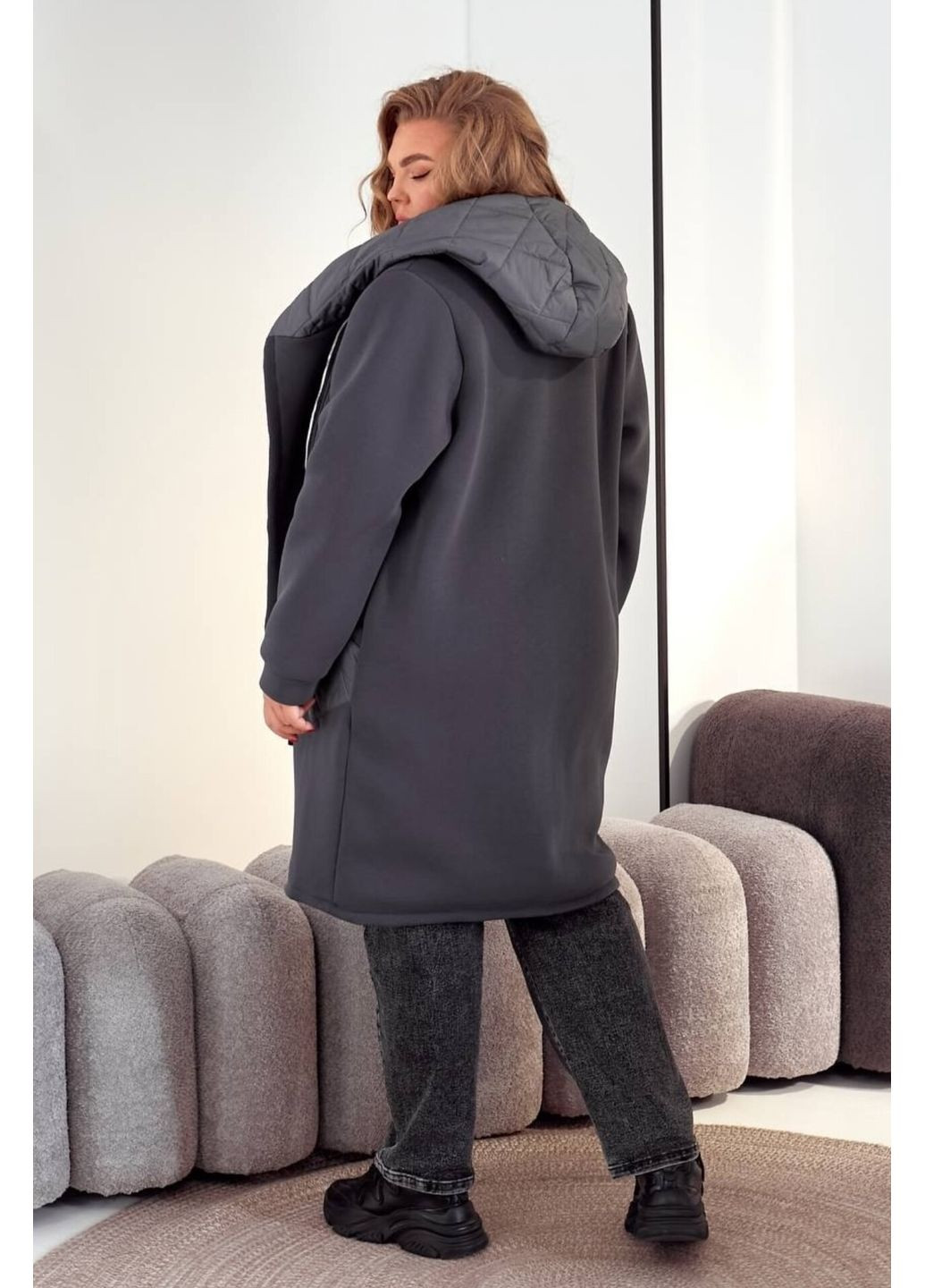 Графитовый демисезонный кардиган Boni