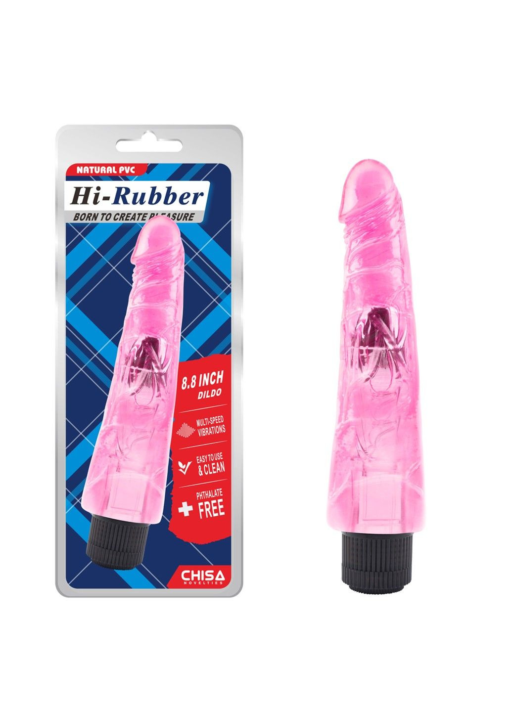 Вибратор розовый  Hi-Rubber Chisa (289784297)