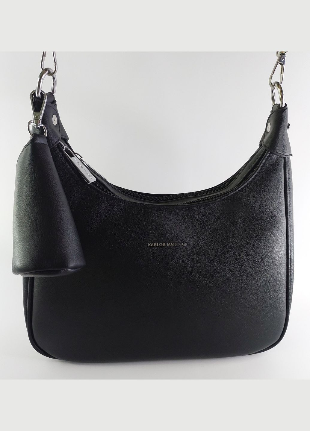 Сумка женская багет с коротким и длинным ремешком на два отделения белая Karlos Marconi (339079326)