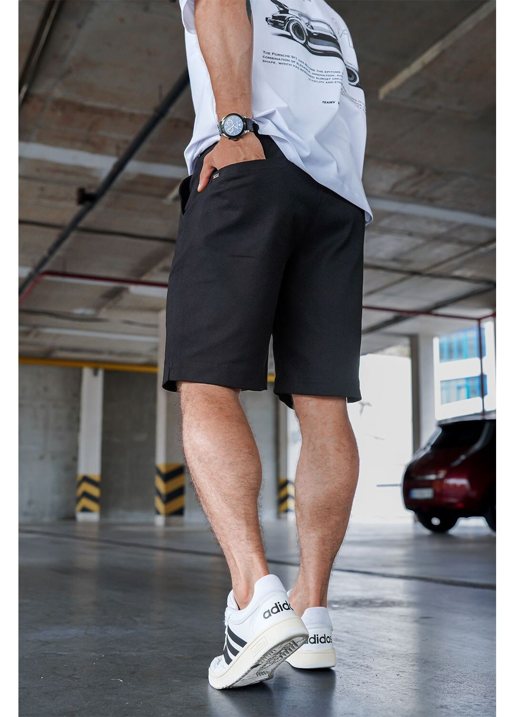 Мужские повседневные шорты Casual Черные Teamv (327369405)