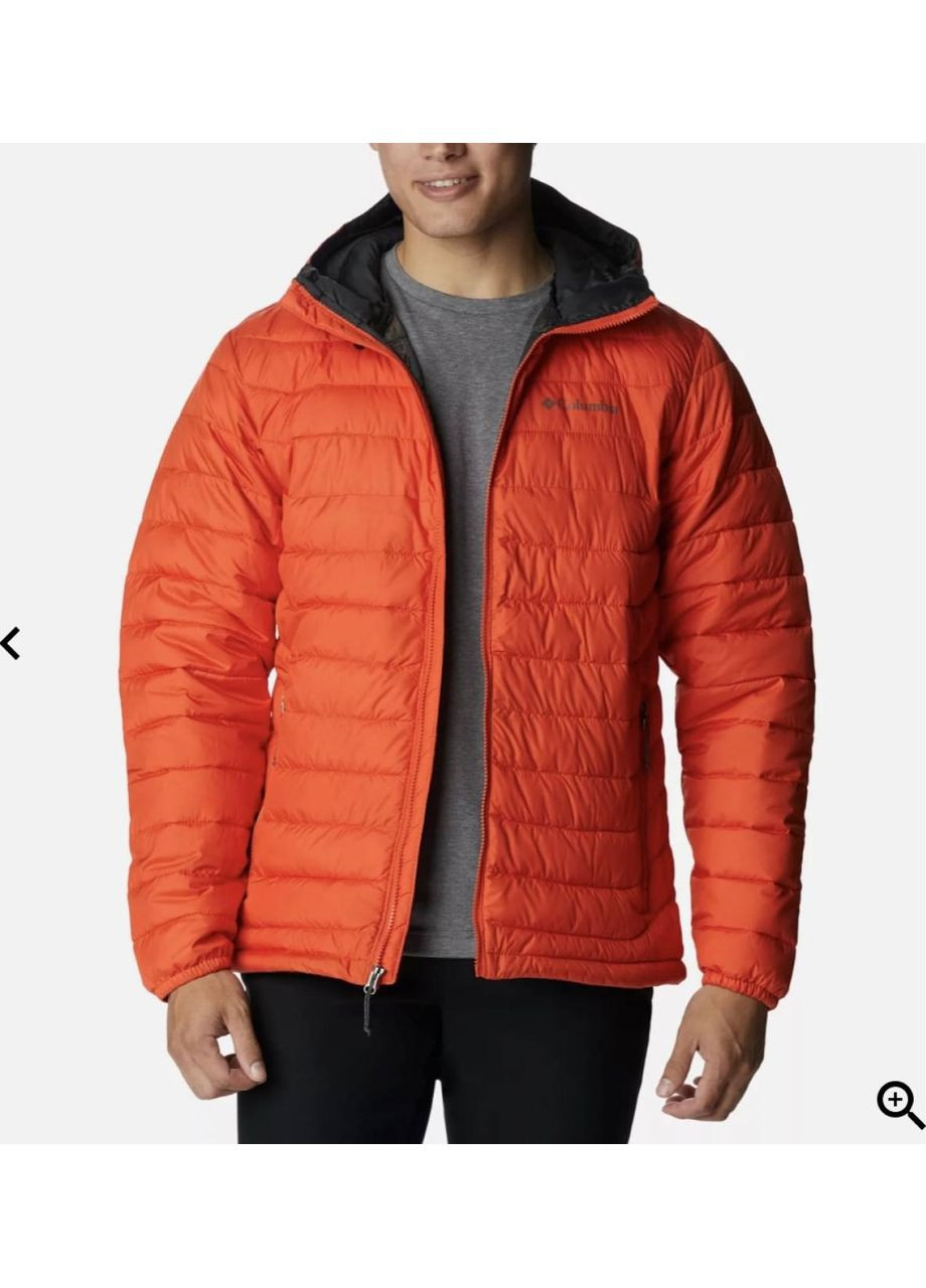 Помаранчева куртка men’s powder lite™omni-heat hooded insulated jacket. Columbia