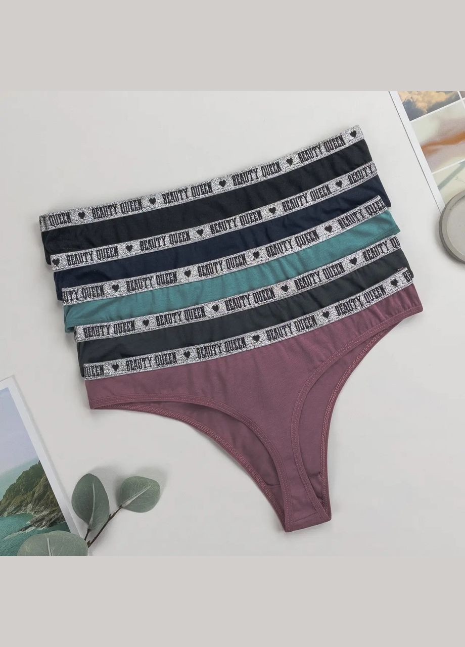 Женские стринги микс 5 шт Nicoletta (317204435)