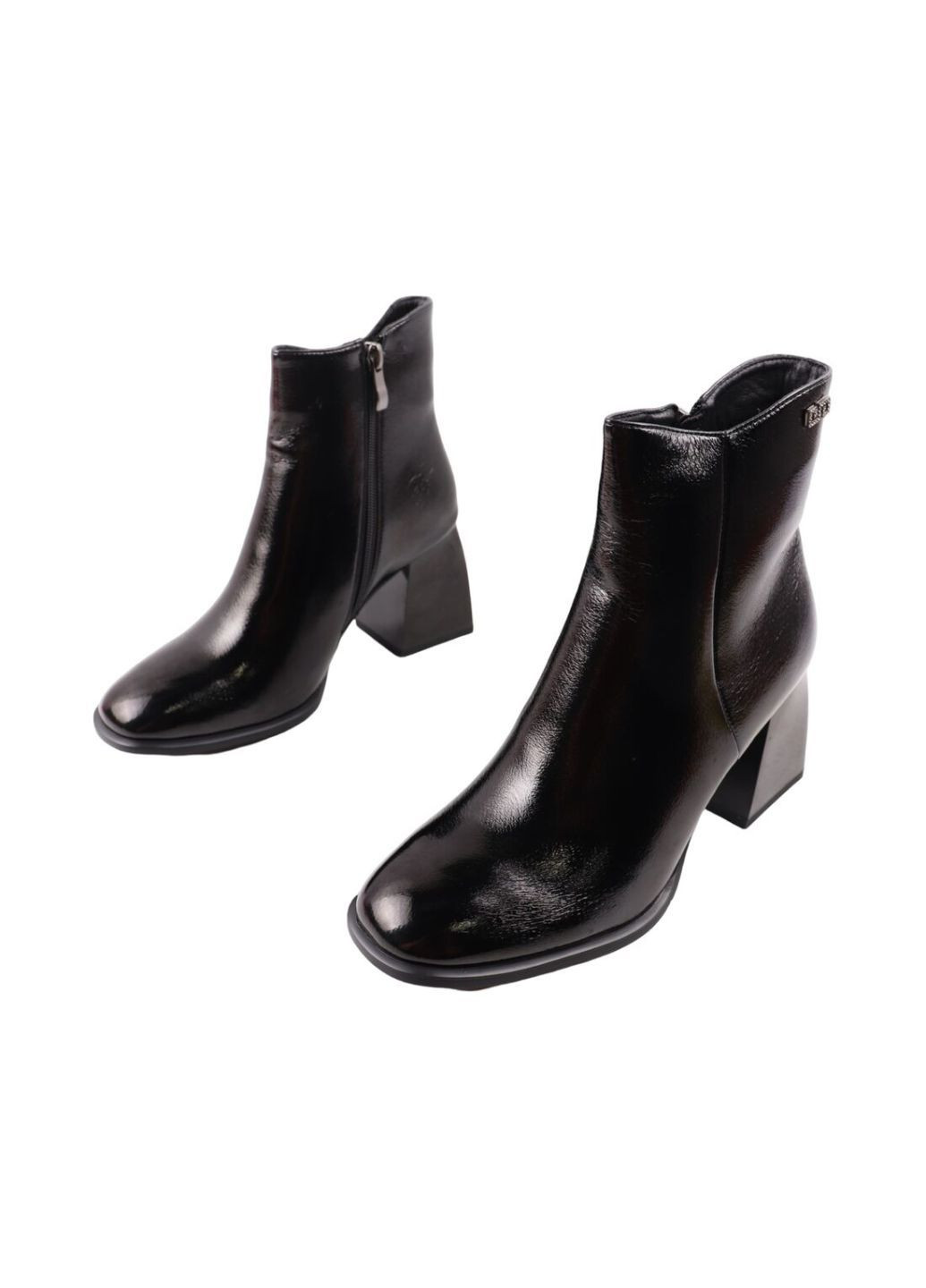 Чорні ботильйони жіночі на підборах чорні LIICI 306-24DH