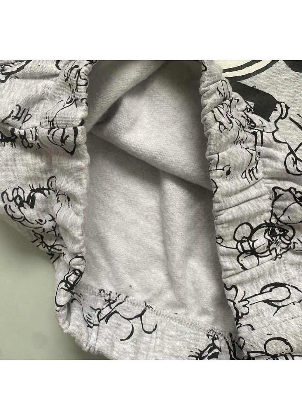 Свитшот кофта свитер Минни Маус утепленный на флисе детский на девочку серый Lupilu (333334694)