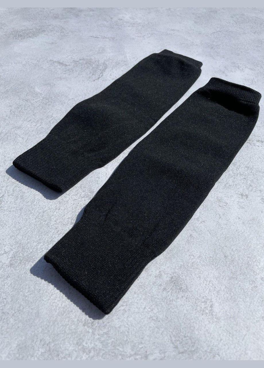 Футбольные гетры обрезки без носка черные No Brand (365727411)