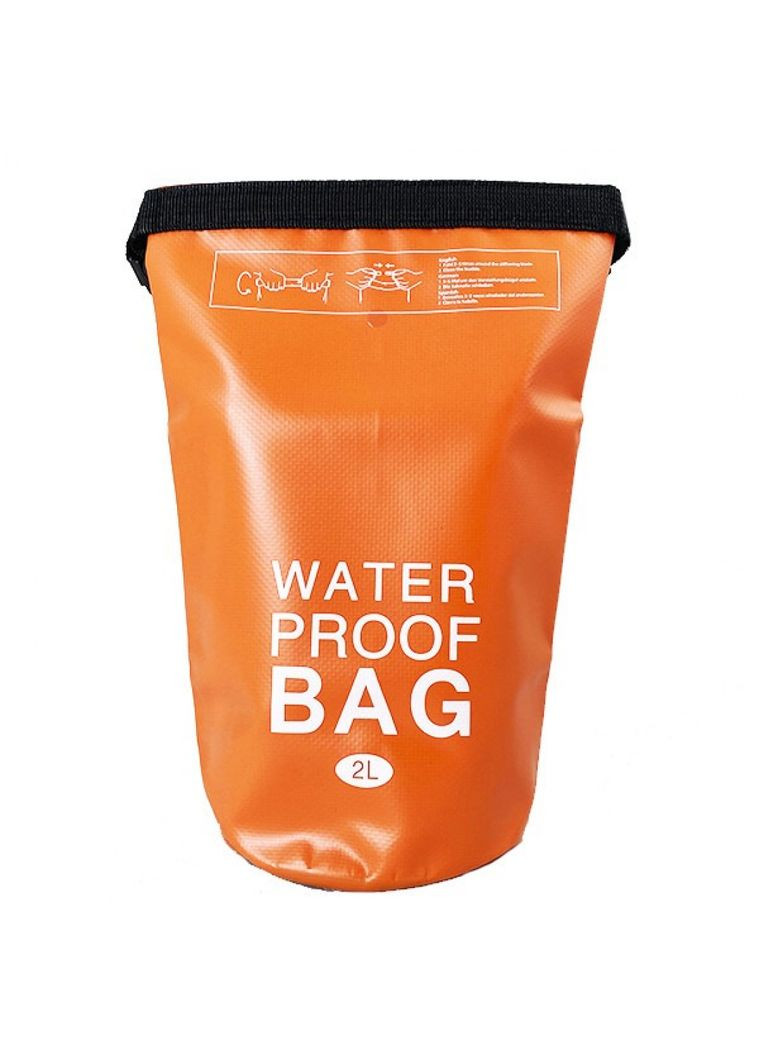 Туристична водонепроникна сумка-мішок гермішок 2 л Помаранчева (YH711) No Brand (361286342)
