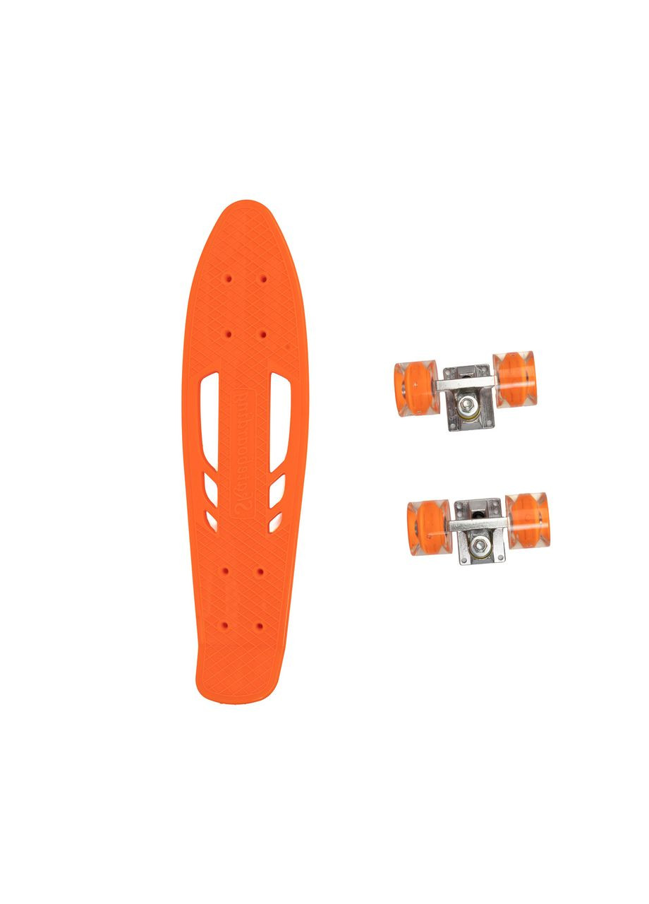 Скейт детский пенни борд, скейтборд для детей со светящимися колесами MS0459-1 Оранжевый Profi (338854594)