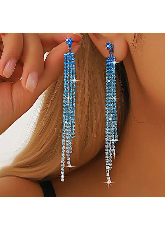 Сережки Стильна біжутерія із стразами No Brand (365751603)