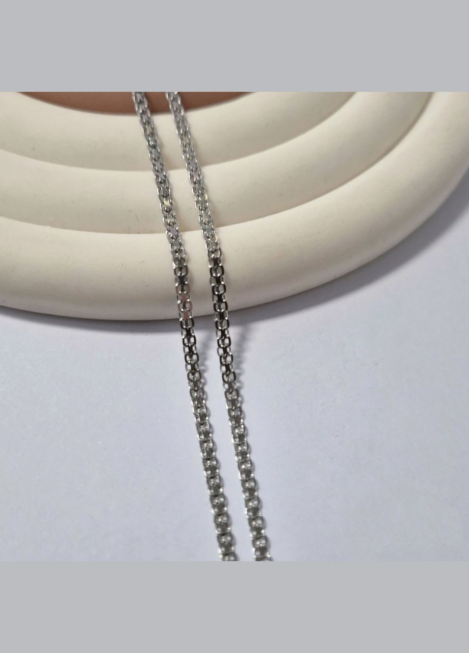 Срібний ланцюжок ланцюг Бісмарк Плоский см срібло 925 проби Родоване 2.90г 816р1/45 No Brand (315634981)