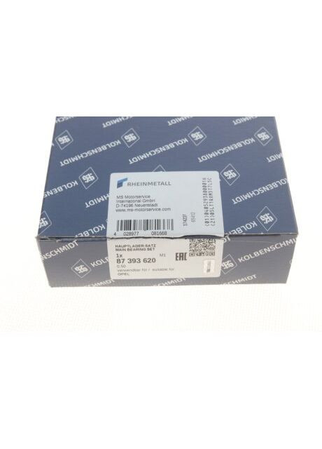 Вкладыши коренные OPEL 0,50 1,6/1,8/2,0/1,6D/1,7D (пр-во KS) 87393620 Kolbenschmidt (366141054)