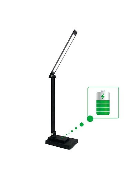 Настільна LED лампа на акумуляторі Ridy-10-2-PWR 10 Вт чорна Євросвітло (396491767)