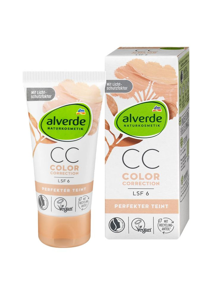 Alverde СС крем Naturkosmetik для цветокоррекции для всех типов кожи SPF 6 50 мл — Крем, Германия (368293441)