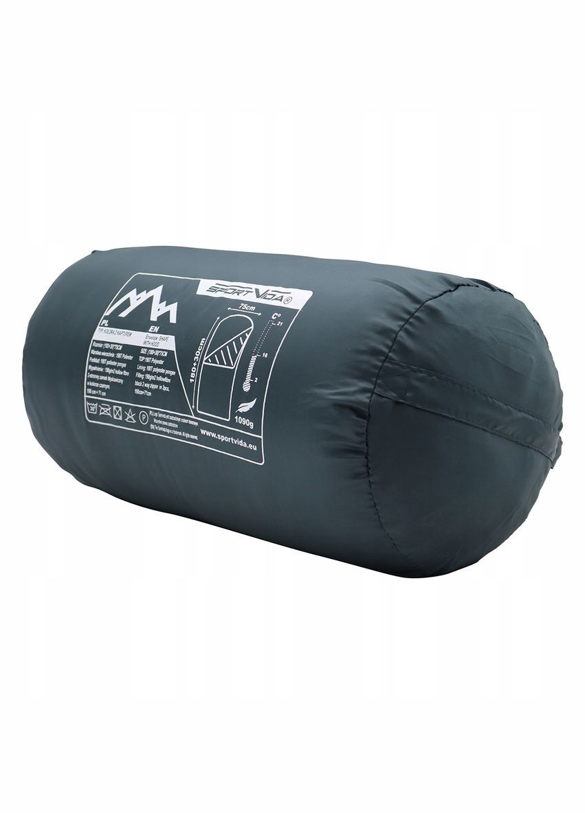 Спальний мішок (спальник) ковдра +2...+21°C R Navy Green/Orange SportVida SV-CC0065 (296666501)