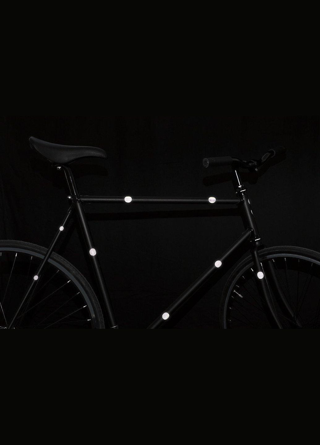 Наклейки світловідбивні на раму велосипеда круги білі BOOKMAN (316150934)