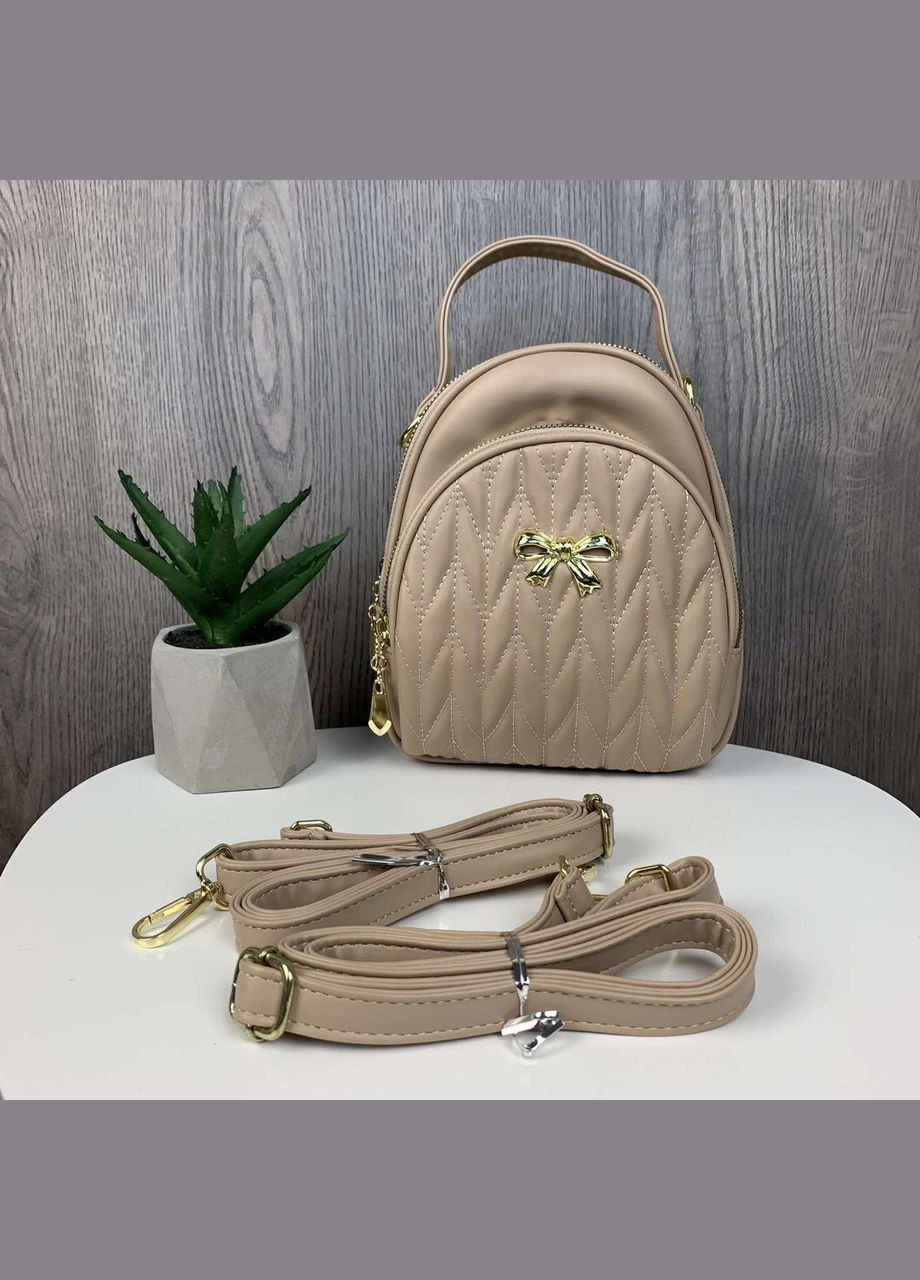 Жіночий міні рюкзак сумка 2 в 1 Чорний No Brand (301083330)