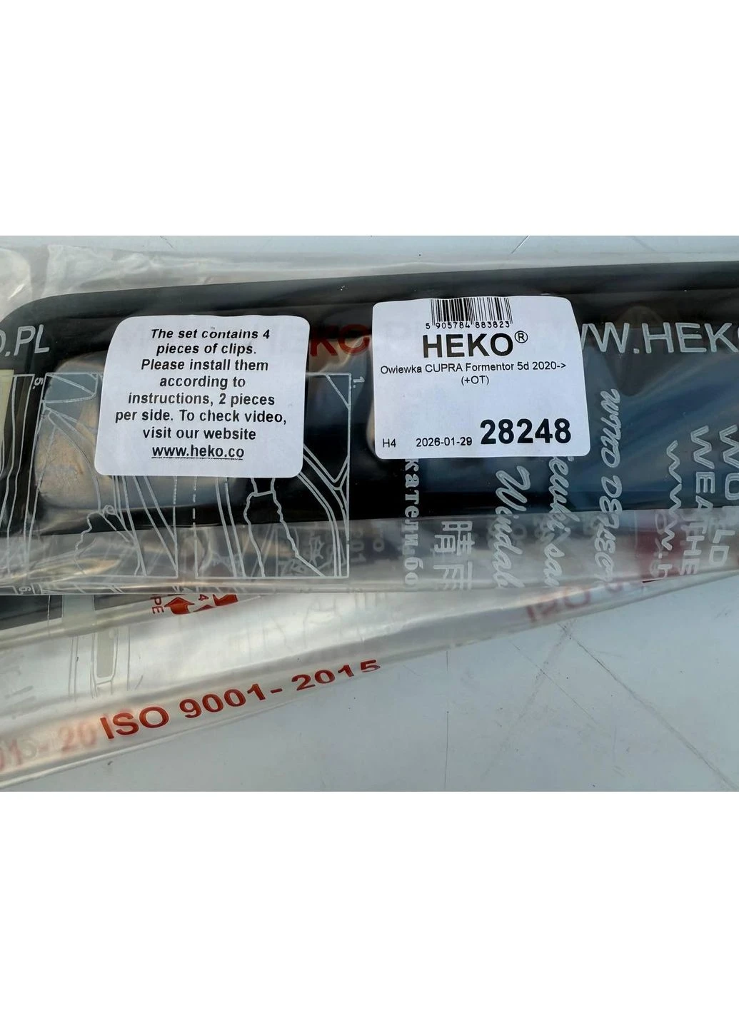 Дефлекторы вставные для CUPRA FORMENTOR 2020+ Team Heko (398174636)