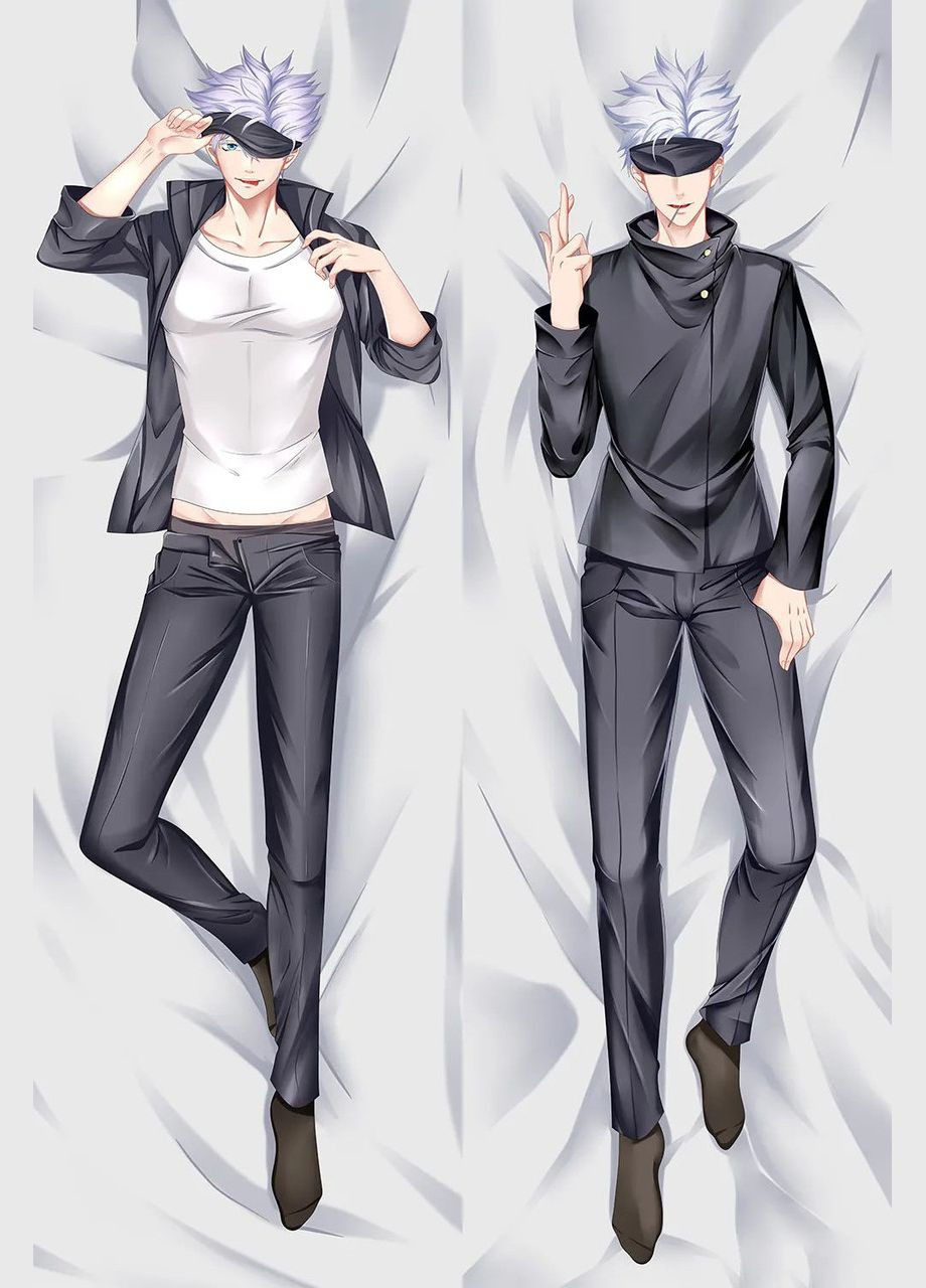 Подушка дакимакура двухсторонняя Satoru Gojou 2 - Jujutsu Kaisen 100см No Brand (327843120)