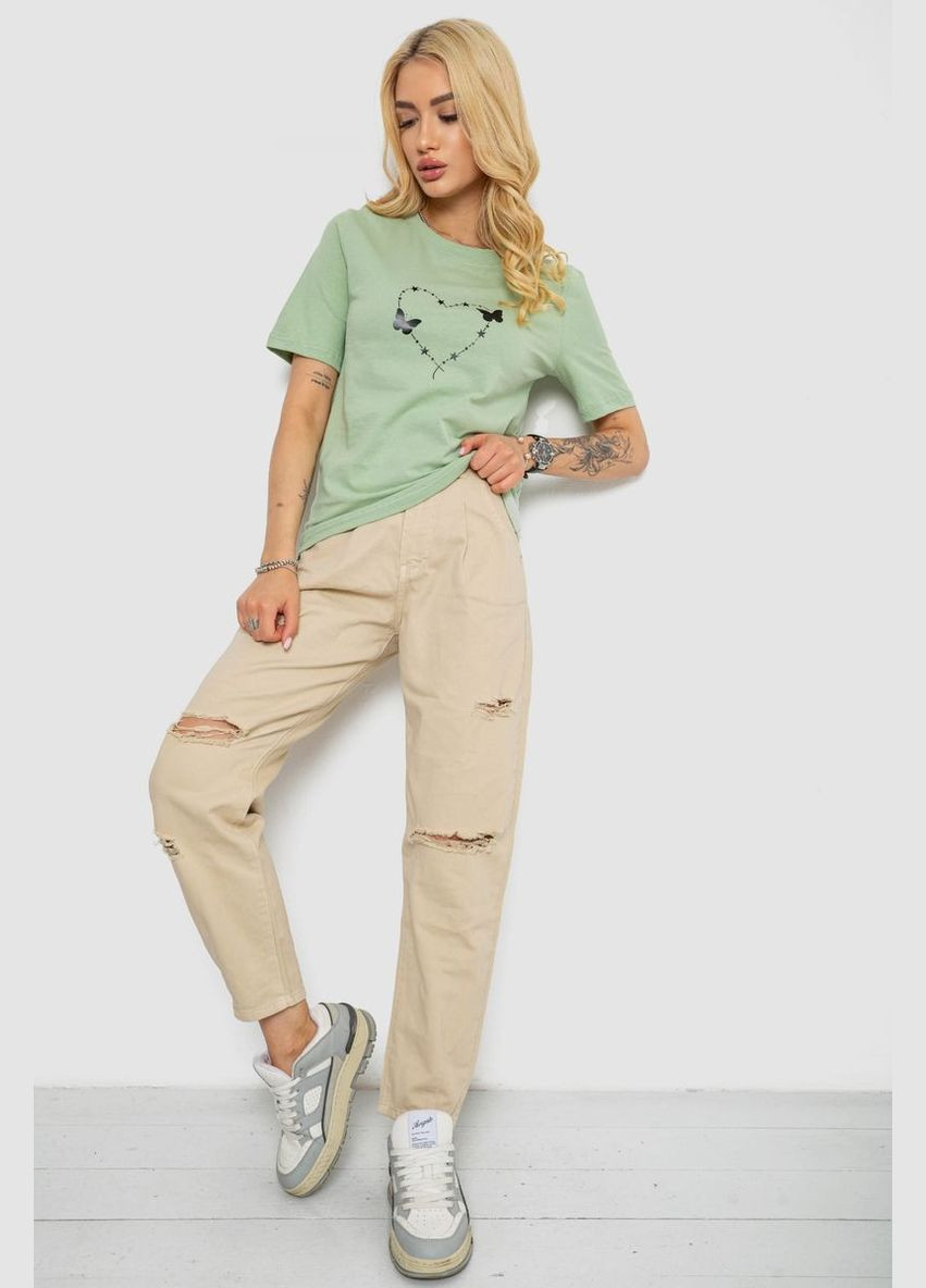 Жіноча футболка з принтом,, 241R125 Ager - (365077455)