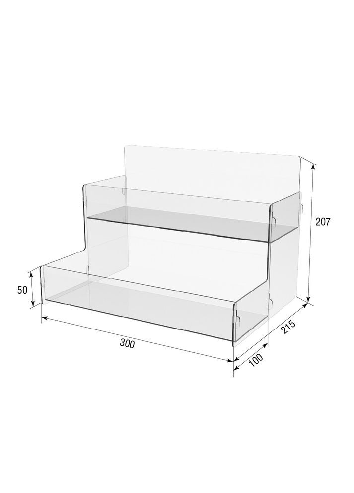 Органайзер для стаканчиків на 2 полиці 300х215х207 Ekostar (367609245)