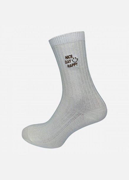 Набор женских носков высоких хлопковых Лана Nise Day Happy 10 пар Ассорти No Brand (278369143)